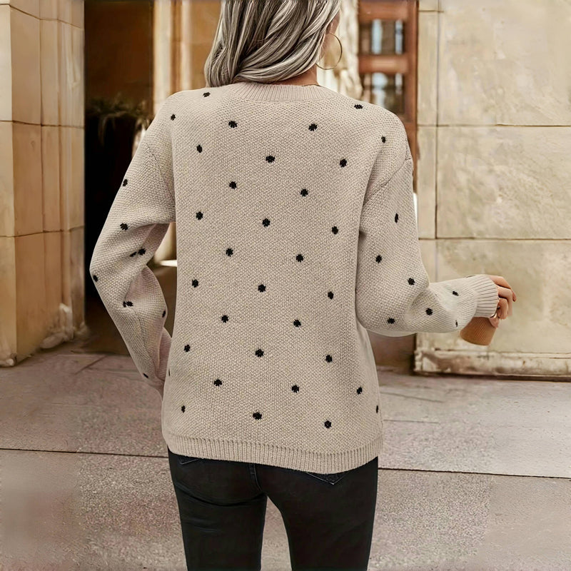 🇫🇷 Gabrielle™ | Pull à Pois Élégant