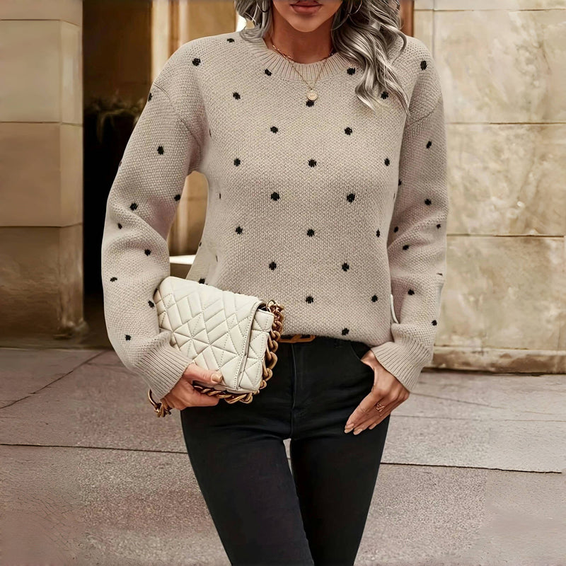 🇫🇷 Gabrielle™ | Pull à Pois Élégant