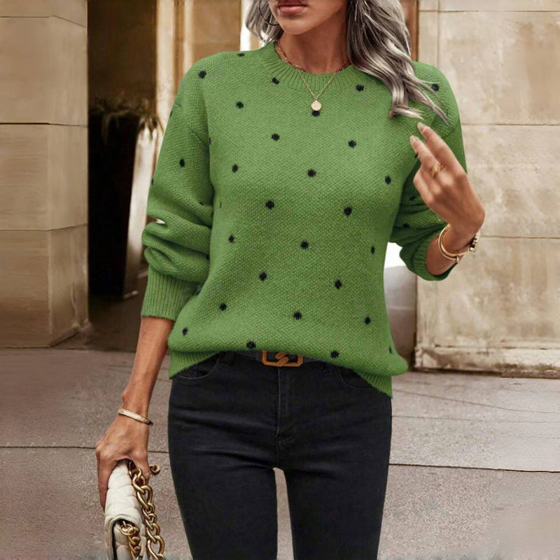 🇫🇷 Gabrielle™ | Pull à Pois Élégant