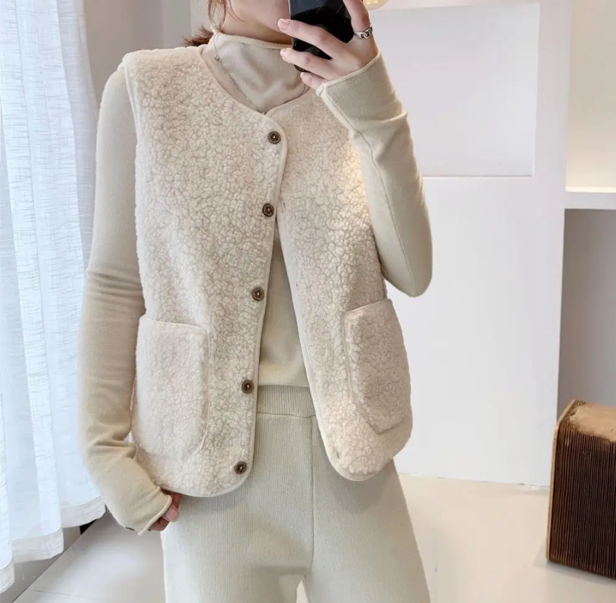 🇫🇷 Inés™ | Veste Teddy Douce – Chaleur & Style Réunis