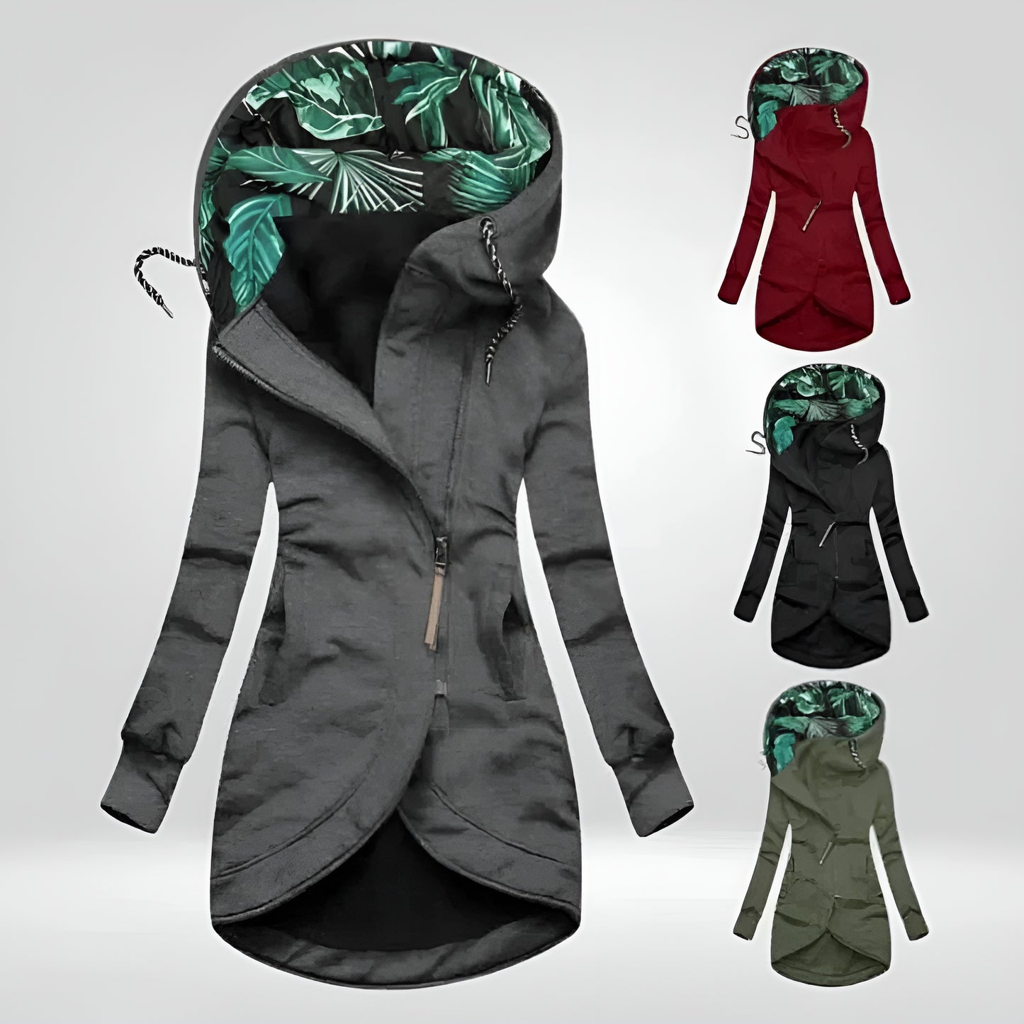 Claire - Manteau d’hiver asymétrique long