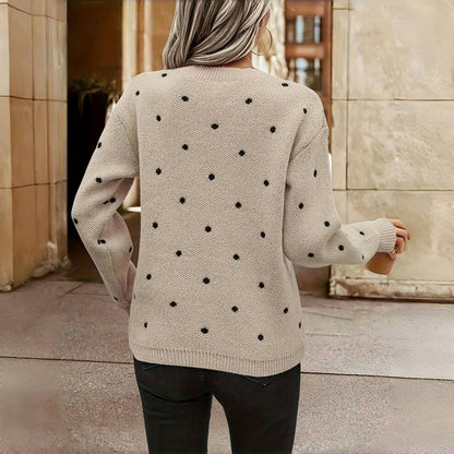 🇫🇷 Gabrielle™ | Pull à Pois Élégant