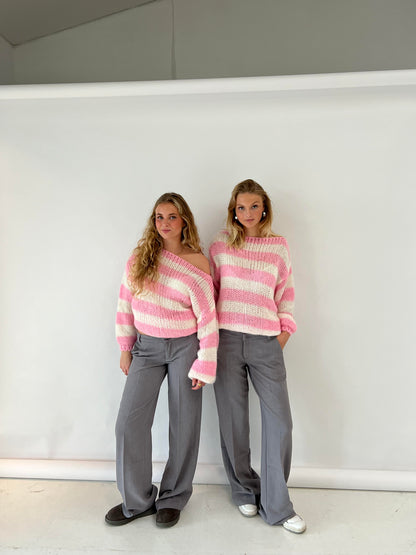 🇫🇷 Elise™ | Pull Rayé Élégant et Confortable